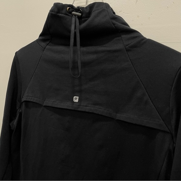 Fabletics Jolie Black Funnel Neck Pullover Sweater Training Top Lace Detail - Picture 7 of 8